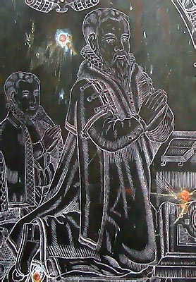 William Dunch, from his memorial brass in Little Wittenham Church - © Nash Ford Publishing