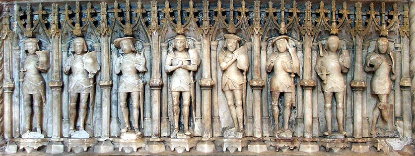 Weepers on the North Side of the Monument to Sir George & Lady Forster in Aldermaston Church - © Nash Ford Publishing
