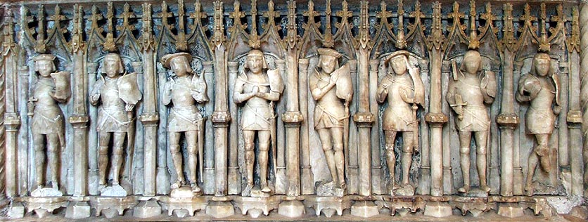 Weepers on the North Side of the Monument to Sir George & Lady Forster in Aldermaston Church -  Nash Ford Publishing