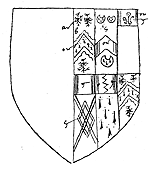 Impalation of Essex, quertering Babthorpe, Rogers, Cockburne & Shottesbrooke