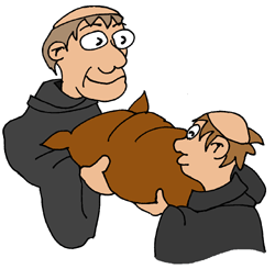 Monks working in the Cellarium - � Nash Ford Publishing
