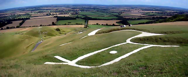 View from the head of the Uffington White Horse towards Dragon Hill - © Nash Ford Publishing