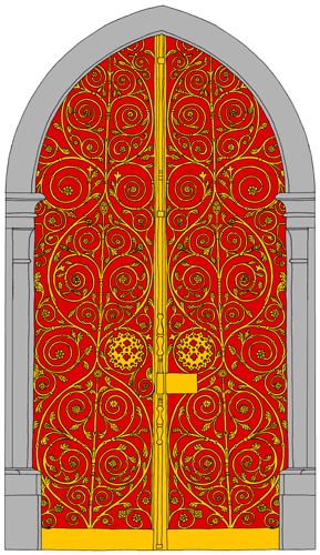 Henry II Door with Gilded Iron Scrollwork from St. George's Chapel, Windsor - © Nash Ford Publishing
