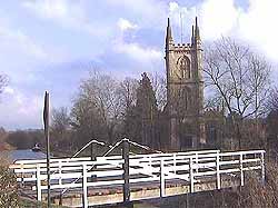 Hungerford Church alongside the Kennet and Avon Canal
