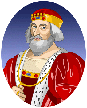 Drawing of King David II of Scots -  Nash Ford Publishing